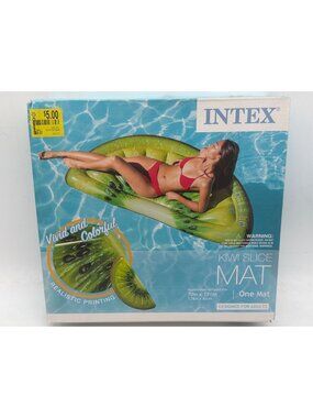 Intex Kiwi Slice Inflatable Pool Mat For Adults 70" x 33.5" Vivid Realistic Prin